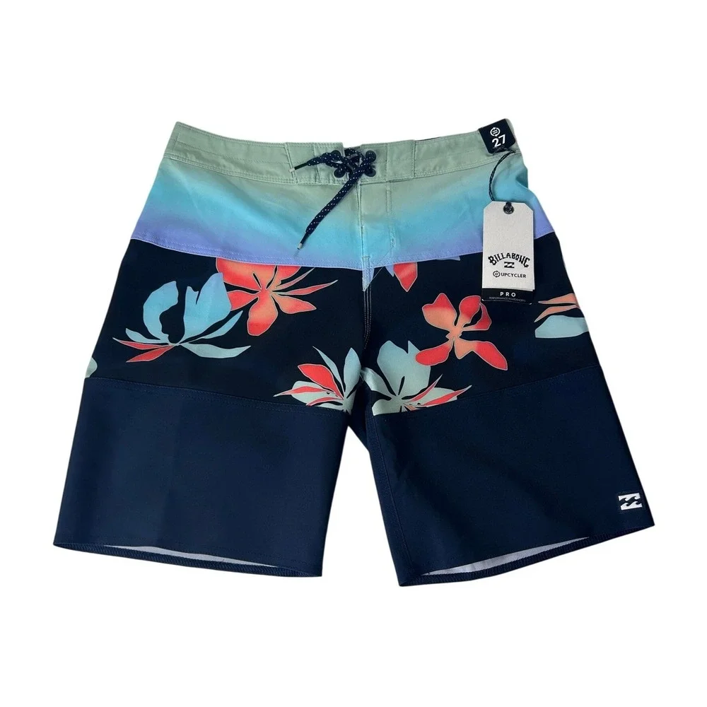 Billabong Tribong Pro Upcycler Mens Boardshorts Navy Floral Ombre Size‎ 27 NEW